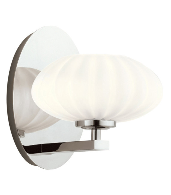 Wall light Bathroom Kichler Steel, satin etched opal glass Polished chrome