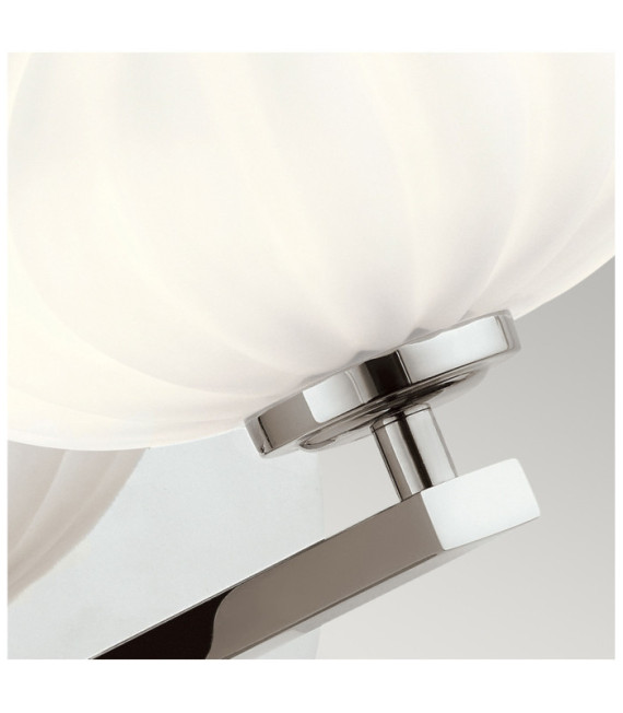 Wall light Bathroom Kichler Steel, satin etched opal glass Polished chrome