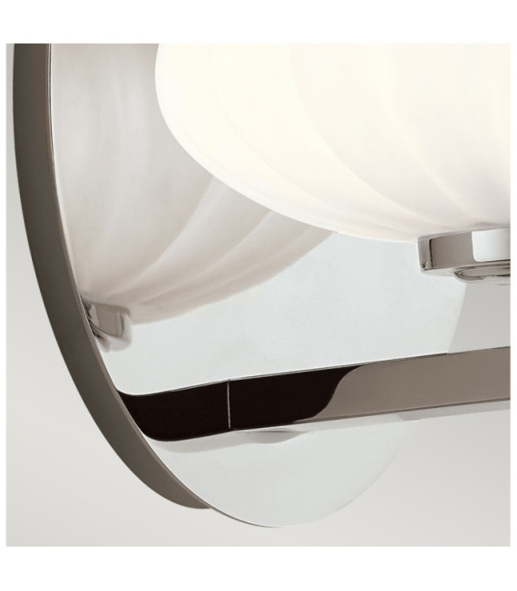 Wall light Bathroom Kichler Steel, satin etched opal glass Polished chrome