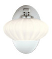 Wall light Bathroom Kichler Steel, satin etched opal glass Polished chrome