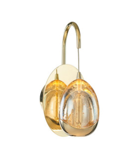 Huelto aplique Acrílico, acero, aluminio Oro champán