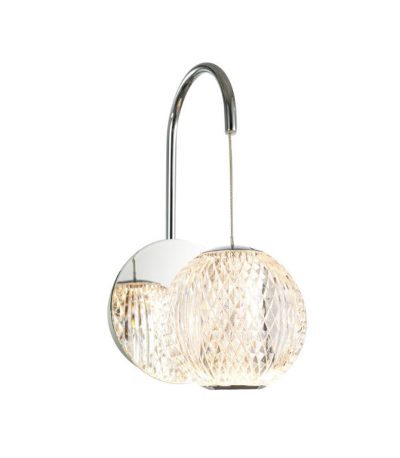Rosario wall light Glass, steel, aluminum Chrome