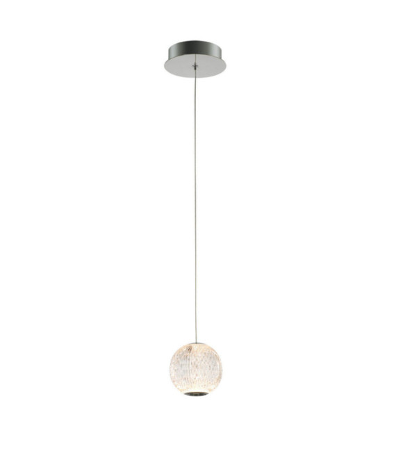 Lámpara colgante Rosario Vidrio, acero, aluminio Cromo