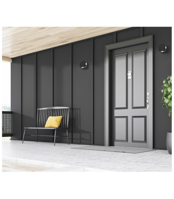 Porso exterior wall light Cast aluminum Sandblasted black