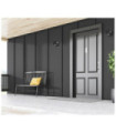 Applique murale extérieur Porso Fonte d'aluminium Noir sablé