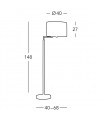 Lampadaire HILTON SAND laiton antique 1 ampoule