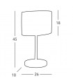 Lampe de table HILTON SAND nickel 1 ampoule