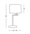 Lampe de table HILTON SAND nickel 1 ampoule