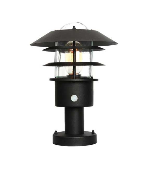 Helsingor floor lamp Stainless steel, transparent glass Black