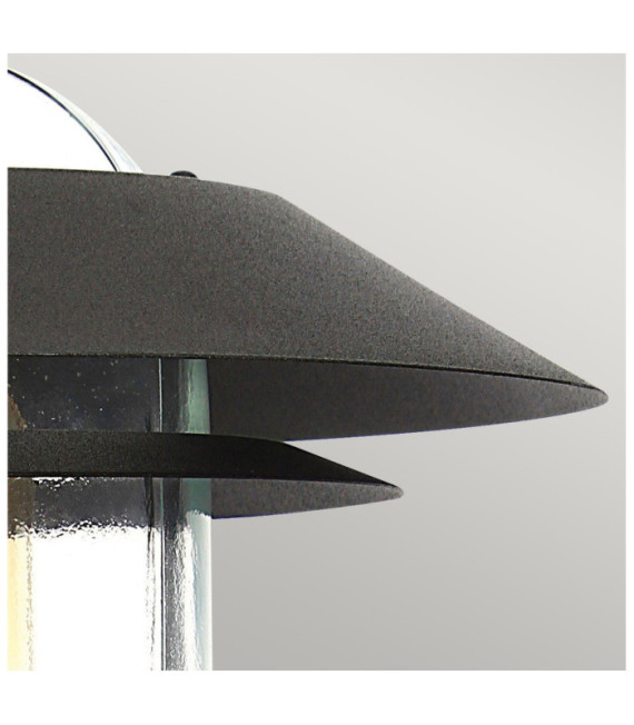 Helsingor lámpara de pie Acero inoxidable, vidrio transparente Negro