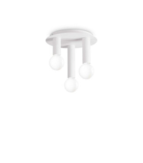 Lámpara de techo pequeña de metal blanco