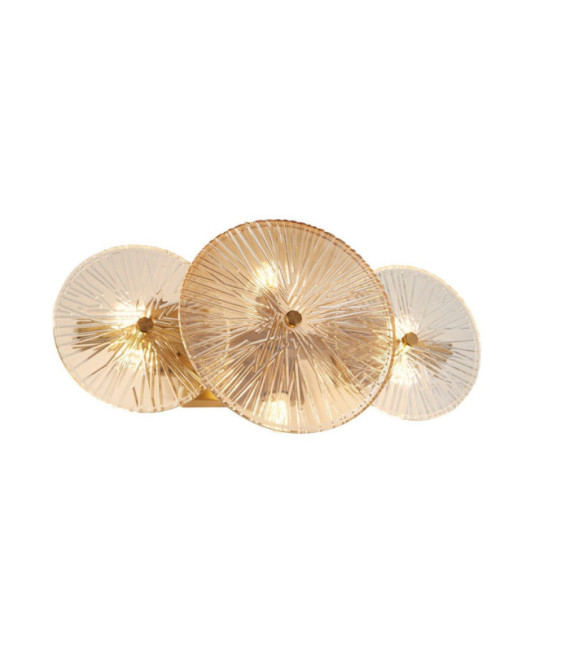 Wagon ceiling light Mild steel, glass Brass