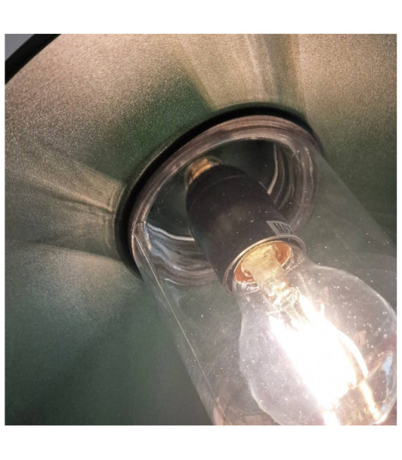 Lampada da parete per esterni Klampenborg Acciaio inossidabile, vetro trasparente Per il verde