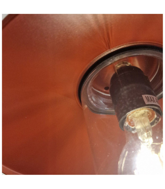 Klampenborg outdoor wall light Stainless steel, transparent glass Red oxide
