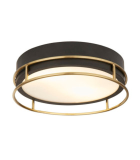 Ceiling light Bathroom Phoenix Mild steel, glass Black