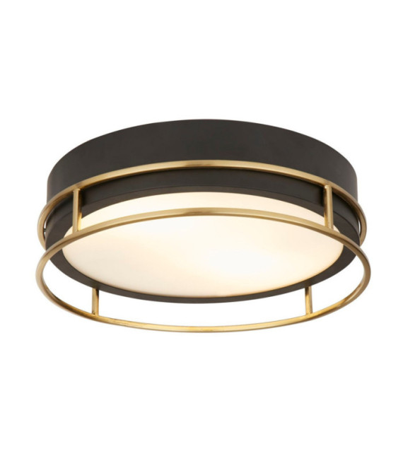 Deckenleuchte Badezimmer Phoenix Baustahl, Glas Schwarz