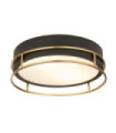 Ceiling light Bathroom Phoenix Mild steel, glass Black