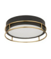 Ceiling light Bathroom Phoenix Mild steel, glass Black