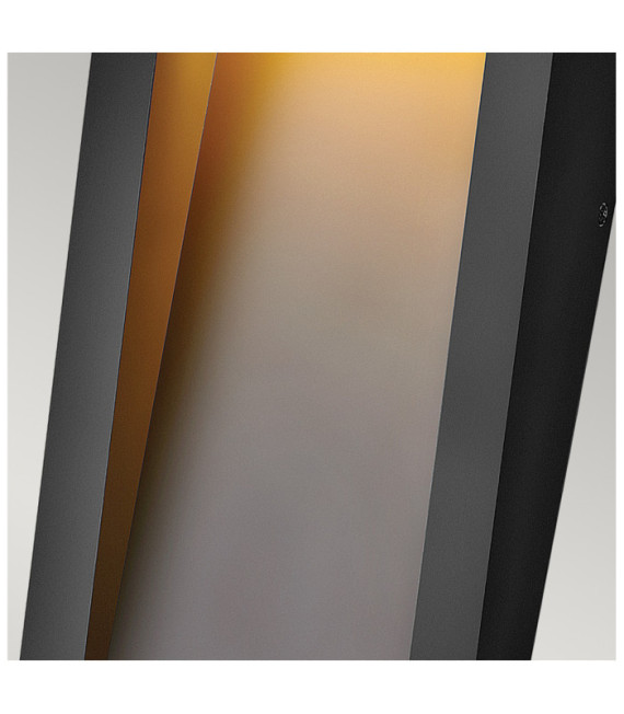 Applique murale extérieur Hinkley Verre,composite résistant aux intempéries Noir texturé