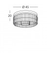 Plafonnier design en cristal PRISMA chrome 6 ampoules