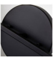 Applique murale Salle de bains Bowtie Verre Opale,Acier Noir mat