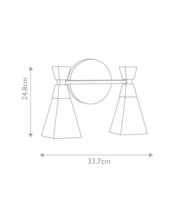 Bowtie Bathroom Wall Light Opal Glass, Matte Black Steel