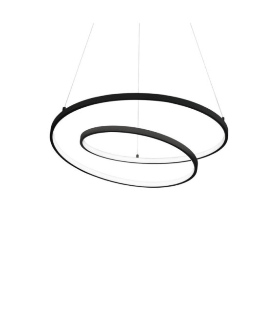 OZ LED-Pendelleuchte Metall, schwarzer Kunststoff