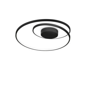 OZ LED ceiling light Metal, Black plastic