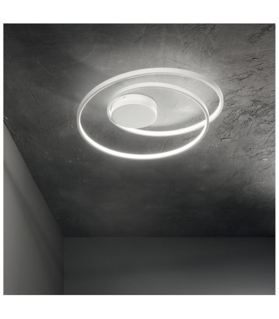OZ LED-Deckenleuchte Metall, weißer Kunststoff