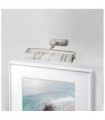 Winchfield picture light Polished nickel steel, white marble effect.