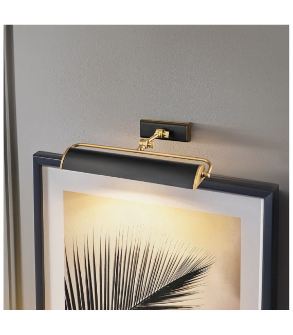 Winchfield picture light Steel Aged brass, matt black