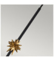 Suspension Etoile Résine,Acier Noir mat, feuille d'or