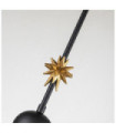 Star Pendant Resin, Steel Matt black, gold leaf