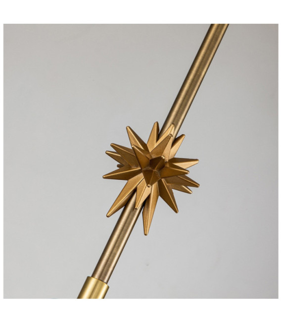 Sternanhänger aus Kunstharz, Stahl, gealtertes Messing, Blattgold