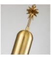 Star Pendant Resin, Steel, Aged Brass, Gold Leaf