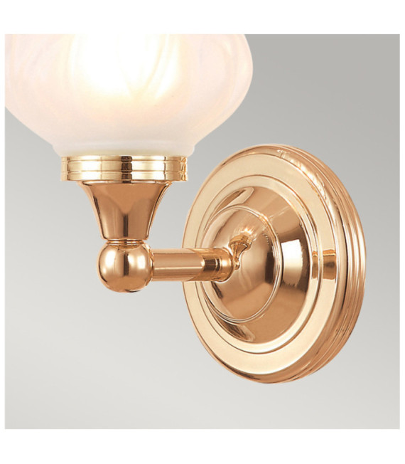 Lampada da parete Austen Vetro, Alluminio Oro Rosa