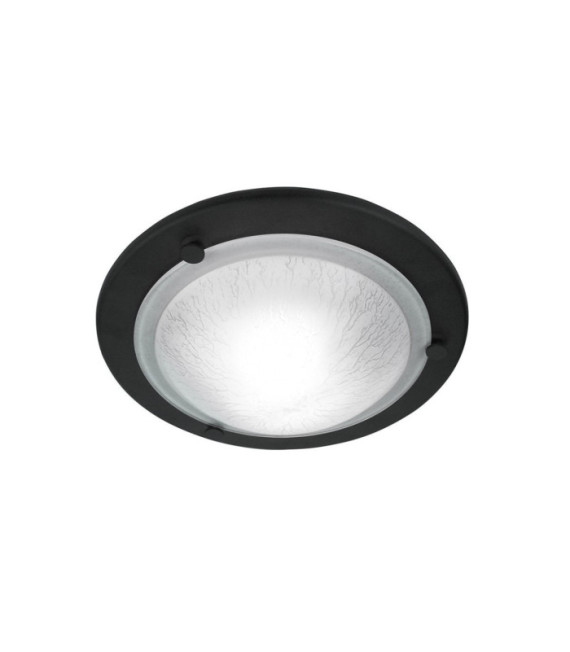 Berwick Ceiling Light Glass, Black Steel