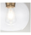 Plafonnier Feiss Verre transparent,acier Laiton bruni