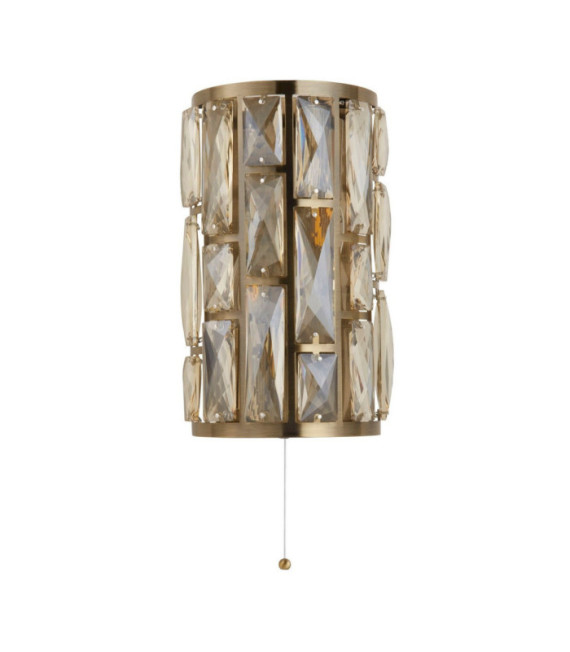 Lampada da parete Bijou Acciaio dolce, vetro Ottone anticato