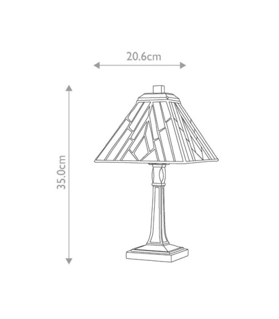 Alderley table lamp Steel, art glass Vintage bronze