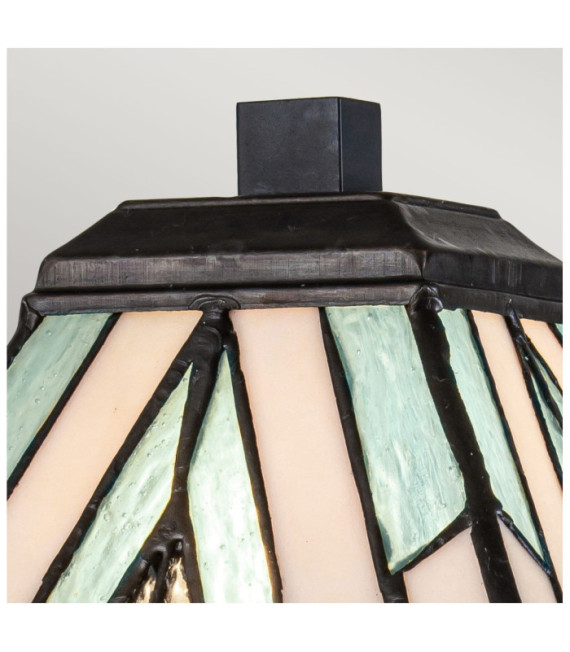 Alderley table lamp Steel, art glass Vintage bronze