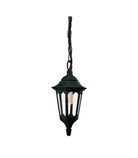 Suspension extérieur Parish Verre transparent,fonte d'aluminium Noir