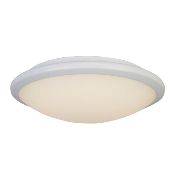 Plafonnier Salle de bains Knutsford Acier doux,verre Blanc