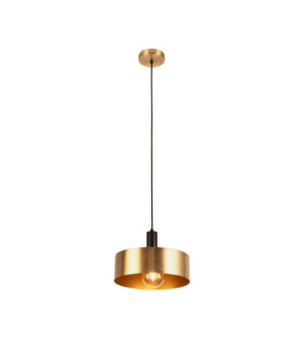 Knox Pendelleuchte Baustahl Gold, Schwarz