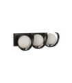 Applique murale Twister Verre,acier doux Noir mat, blanc opale mat