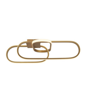 Plafonnier LED intégré Clip Acier doux Blanc,Or