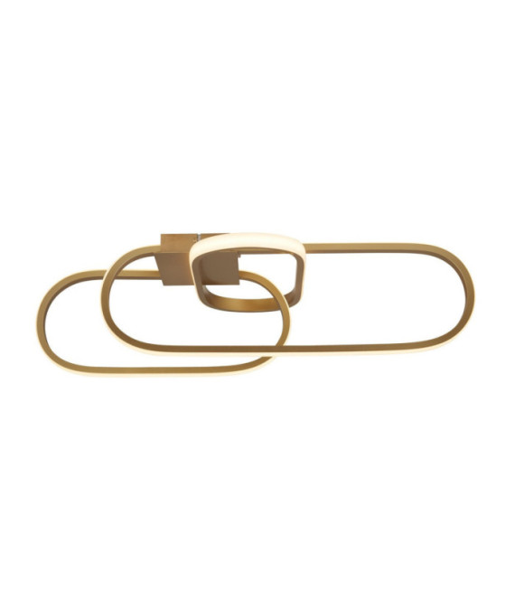 Integrierte LED-Deckenleuchte Clip Baustahl Weiß, Gold