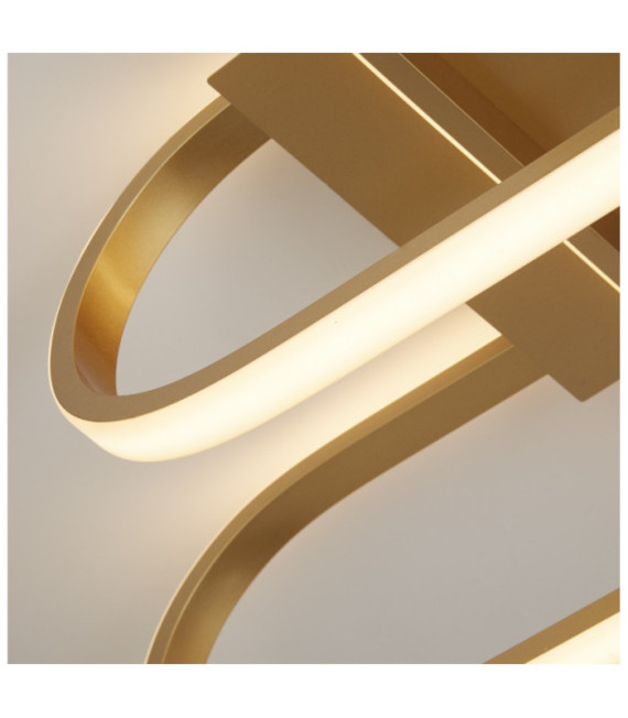 Plafonnier LED intégré Clip Acier doux Blanc,Or