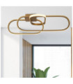 Plafonnier LED intégré Clip Acier doux Blanc,Or