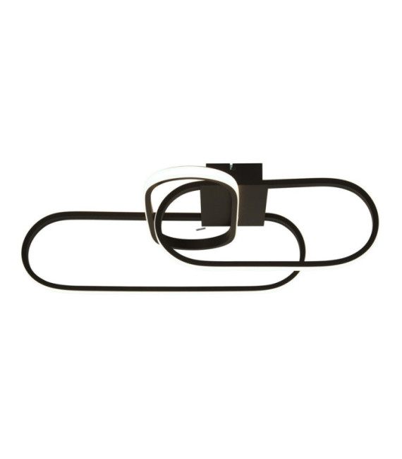 Plafonnier LED intégré Clip Acier doux Blanc, Noir